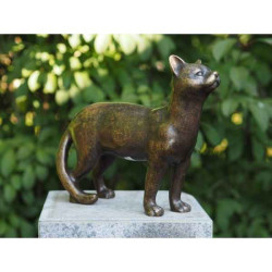 Sculpture chat en bronze thermobrass -an1309br-bi