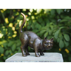 Sculpture chat en bronze thermobrass -an2127br-bi