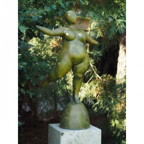 Sculpture grosse femme en bronze thermobrass  -b91100