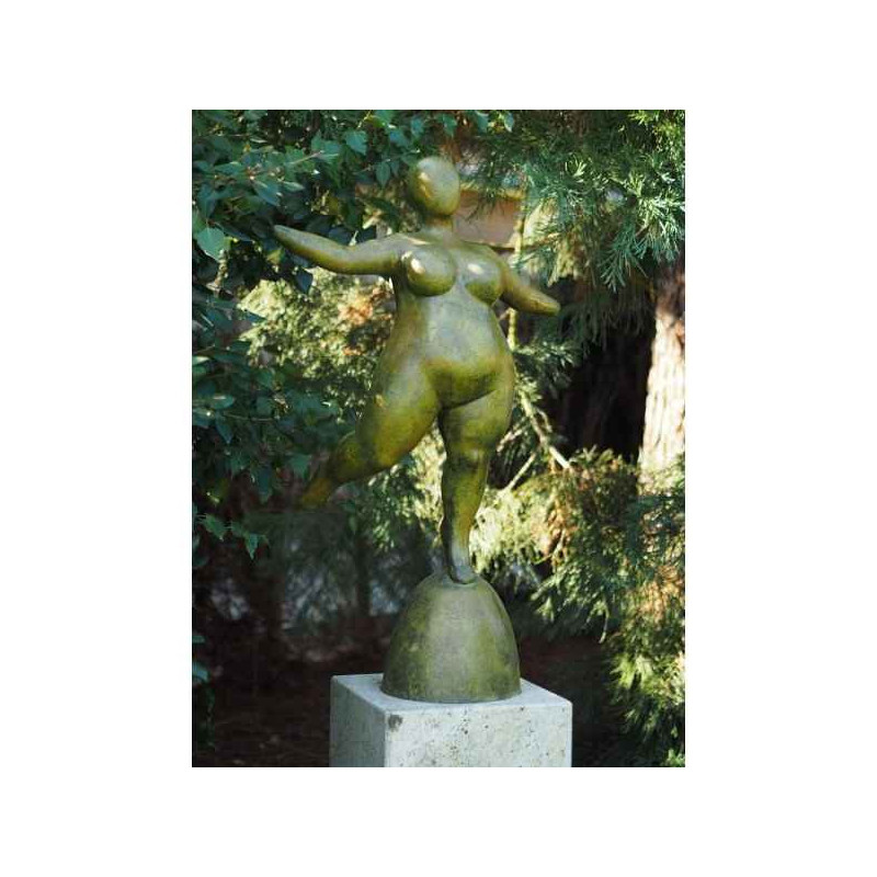 Sculpture grosse femme en bronze thermobrass  -b91100
