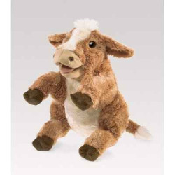 Animaux de la ferme Vache marron marionnette 
