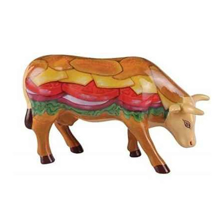 Animaux de la ferme Vache moovin veggie burger CowParade céramique taille M