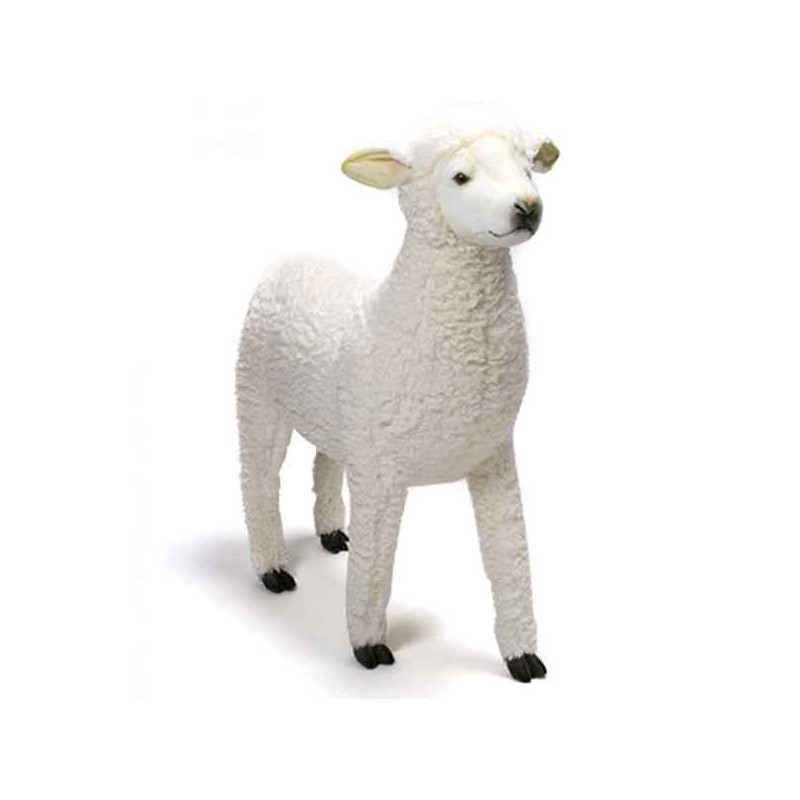 Animaux de la ferme Agneau 70cmh/80cml (avec assise) peluche animalière -6338