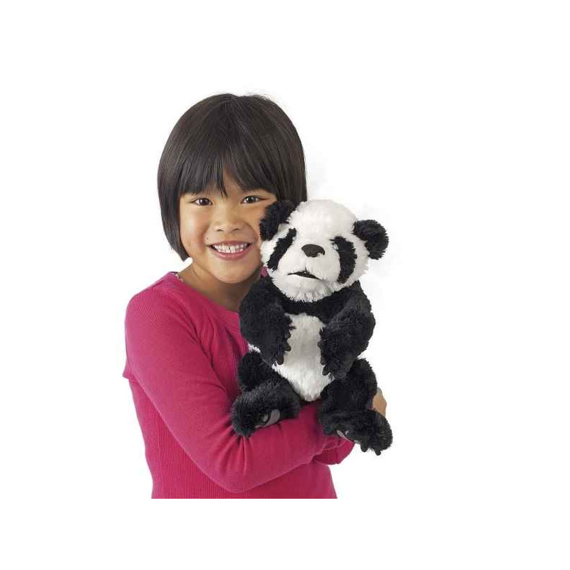 Animaux-Bois-Animaux-Bronzes propose Bébé panda marionnette 