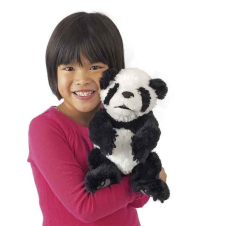 Animaux-Bois-Animaux-Bronzes propose Bébé panda marionnette 