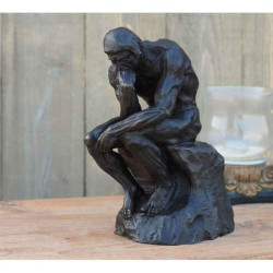 Décoration Statuette bronze personnage Penseur de rodin 28 cm bronze -AN1222BR-B