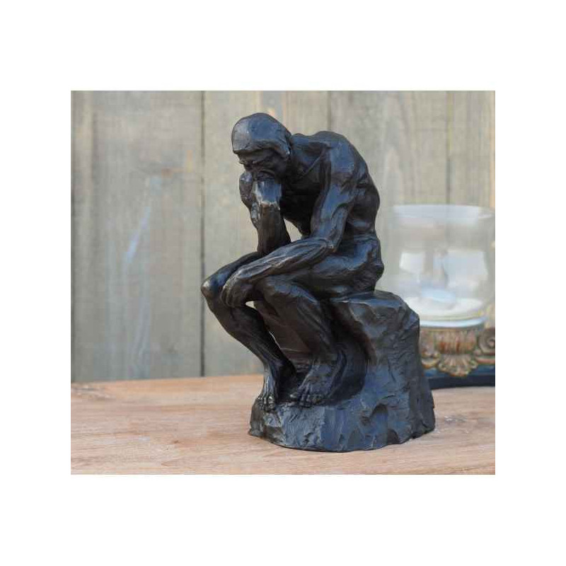 Décoration Statuette bronze personnage Penseur de rodin 28 cm bronze -AN1222BR-B