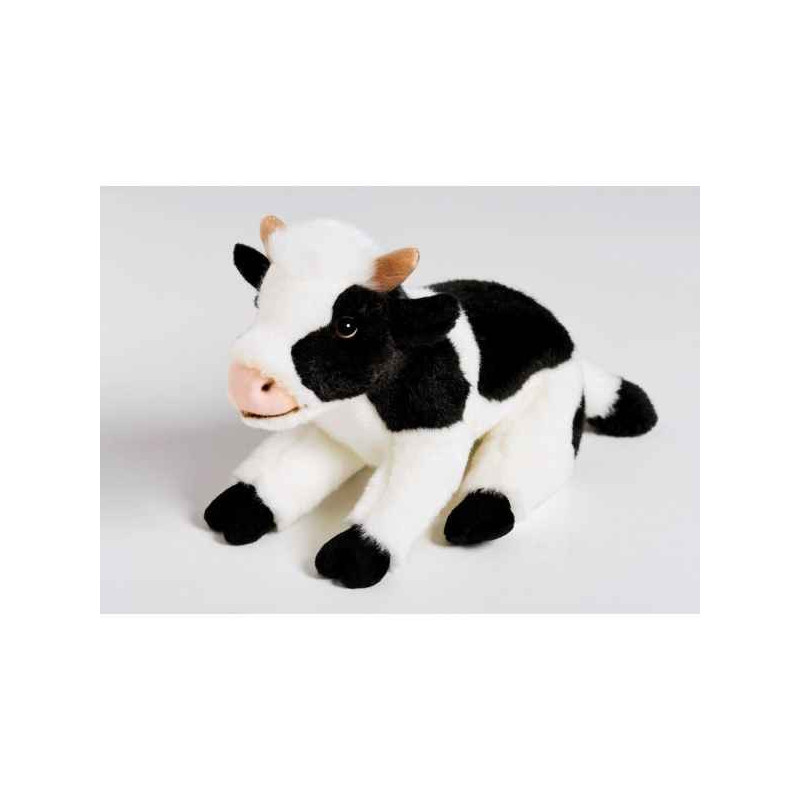 Peluche vache noire & blanche 26cml anima  -1732