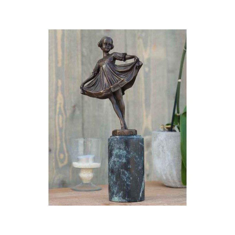 Décoration Statuette bronze personnage Femme art nouveau bronze -AN1212BR-B