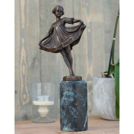 Décoration Statuette bronze personnage Femme art nouveau bronze -AN1212BR-B