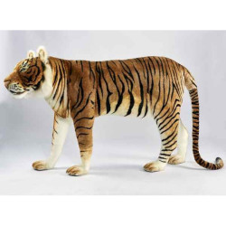 Félin Tigre 4 pattes jacquard 185cml peluche animalière -6591