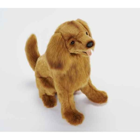 Animaux-Bois-Animaux-Bronzes propose Chien Golden retriever brun 28cmh peluche animalière -6184