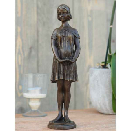 Décoration Statuette bronze personnage Femme art deco 27 cm bronze -AN1215BR-B