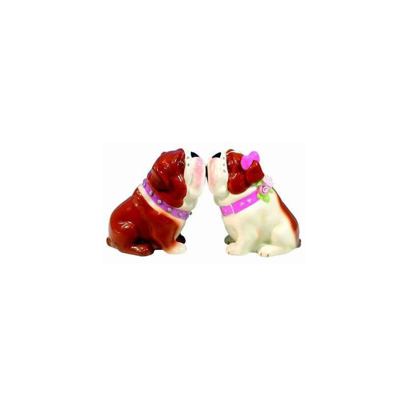 Animaux-Bois-Animaux-Bronzes propose bulldogs Sel et Poivre -MW93414
