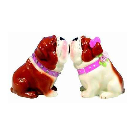 Animaux-Bois-Animaux-Bronzes propose bulldogs Sel et Poivre -MW93414