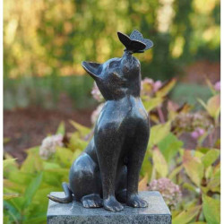 Chat avec papillon Thermobrass -AN1905BR-BI