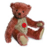 Animaux-Bois-Animaux-Bronzes propose Ours teddy bear vintage rouge-beige 30 cm Hermann -16629 0