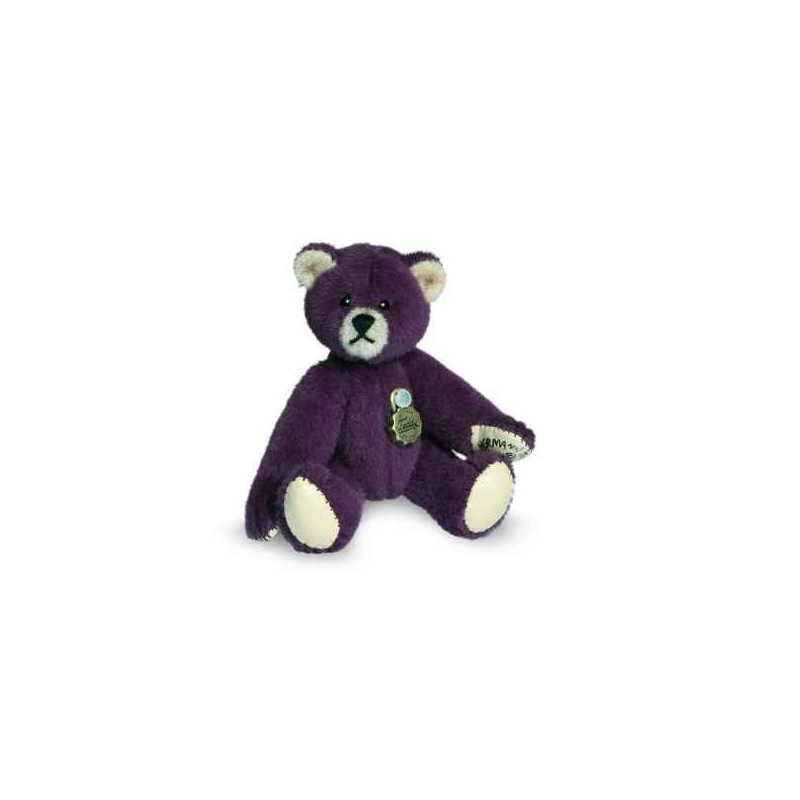 Animaux-Bois-Animaux-Bronzes propose Mini ours teddy bear aubergine 6 cm Hermann -15407 5