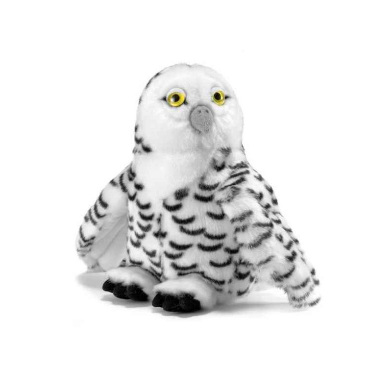 Décoration OiseauxChouette des neiges (tête articulée) 25cmh peluche animalière -10499 Anima