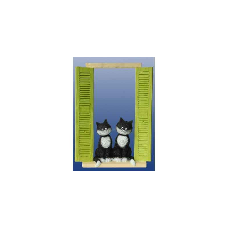 Animaux-Bois-Animaux-Bronzes.com propose Statuette Chat les curieuses Dubout -DUB70