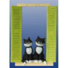 Animaux-Bois-Animaux-Bronzes.com propose Statuette Chat les curieuses Dubout -DUB70