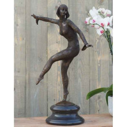 Décoration Statuette bronze personnage Danseuse art deco 66 cm bronze -AN1208BR-B