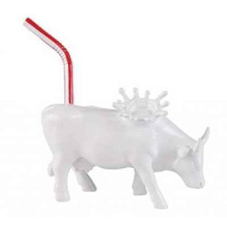 Animaux de la ferme Vache milk splash CowParade résine taille M