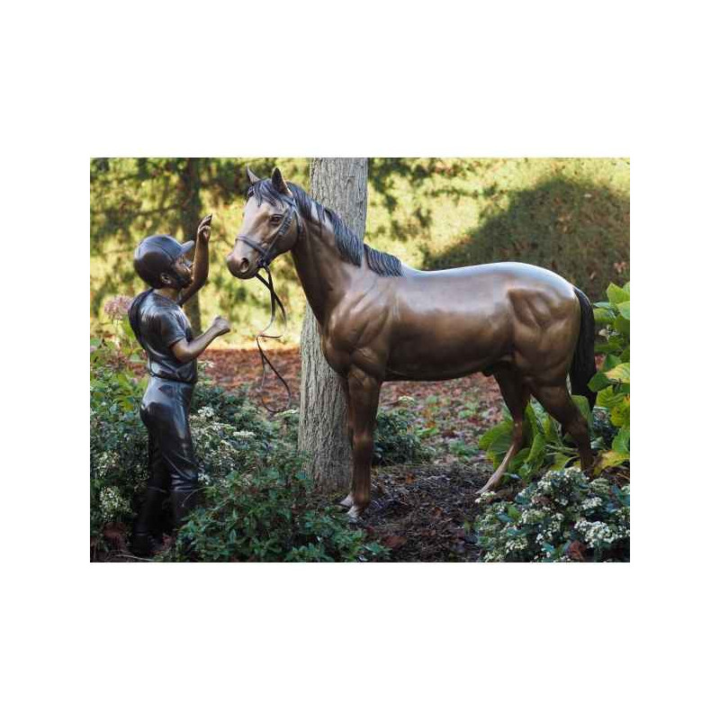Fille avec cheval Thermobrass -B1076