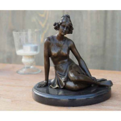Décoration Statuette bronze personnage Femme assise bronze -AN1218BR-B