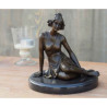 Décoration Statuette bronze personnage Femme assise bronze -AN1218BR-B
