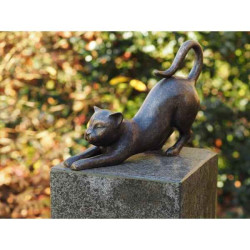 Chat avec les pattes avant étirés Thermobrass -AN1675BR-BI-N