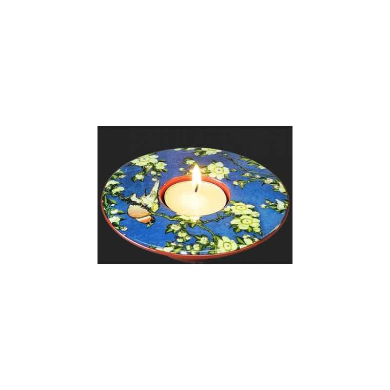 Photophore art bullfinch and blossoms de hokusai 3dMouseion -TP04HOK