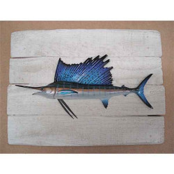 Animaux-Bois-Animaux-Bronzes propose Décors poisson des tropiques Espadon voilier -CADR35