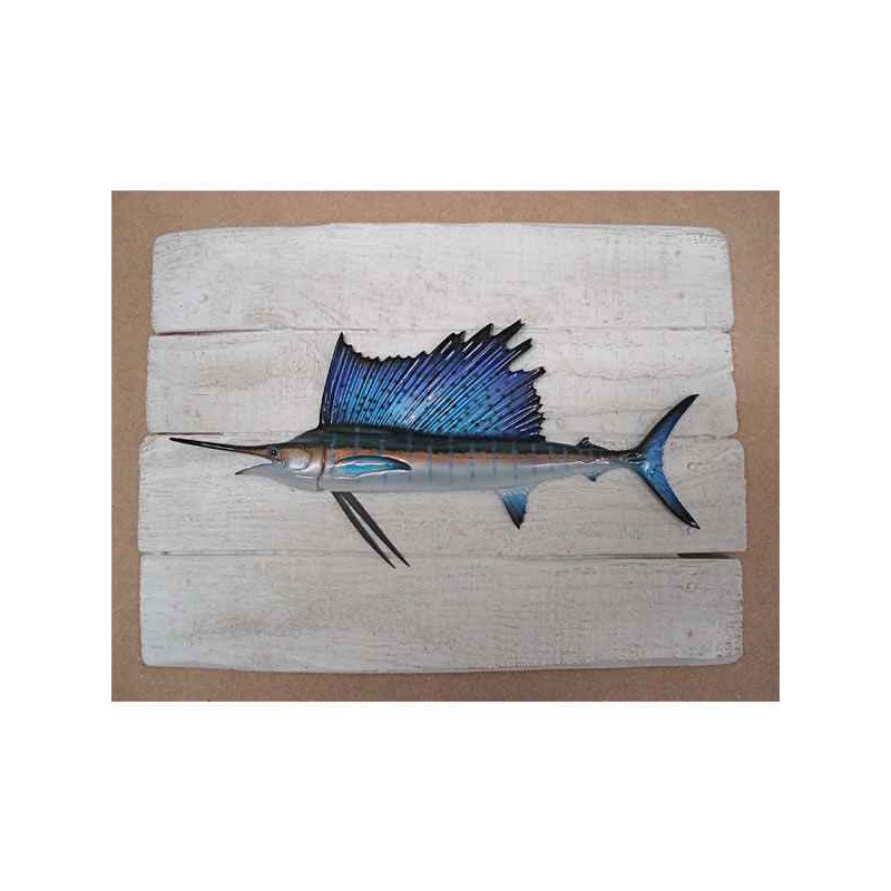 Animaux-Bois-Animaux-Bronzes propose Décors poisson des tropiques Espadon voilier -CADR35