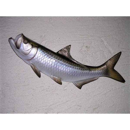 Animaux-Bois-Animaux-Bronzes propose Poisson Tarpon sculpture murale -MSR009