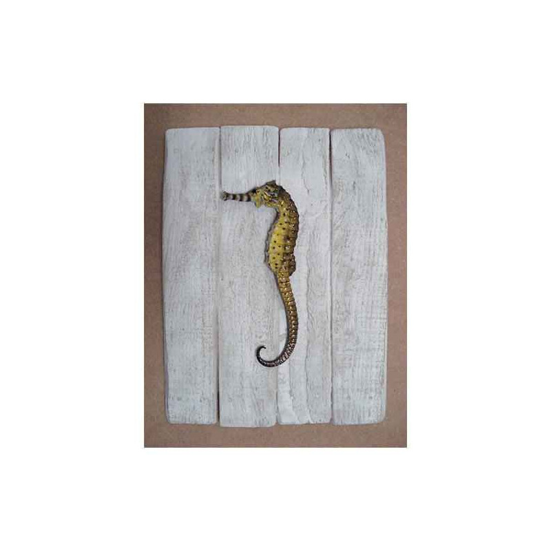 Animaux-Bois-Animaux-Bronzes propose Décors poisson de mer Hippocampe -CADR05