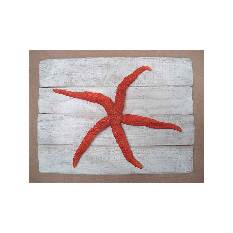 Animaux-Bois-Animaux-Bronzes propose Décors mammifère marin Étoile de mer rouge -CADR26