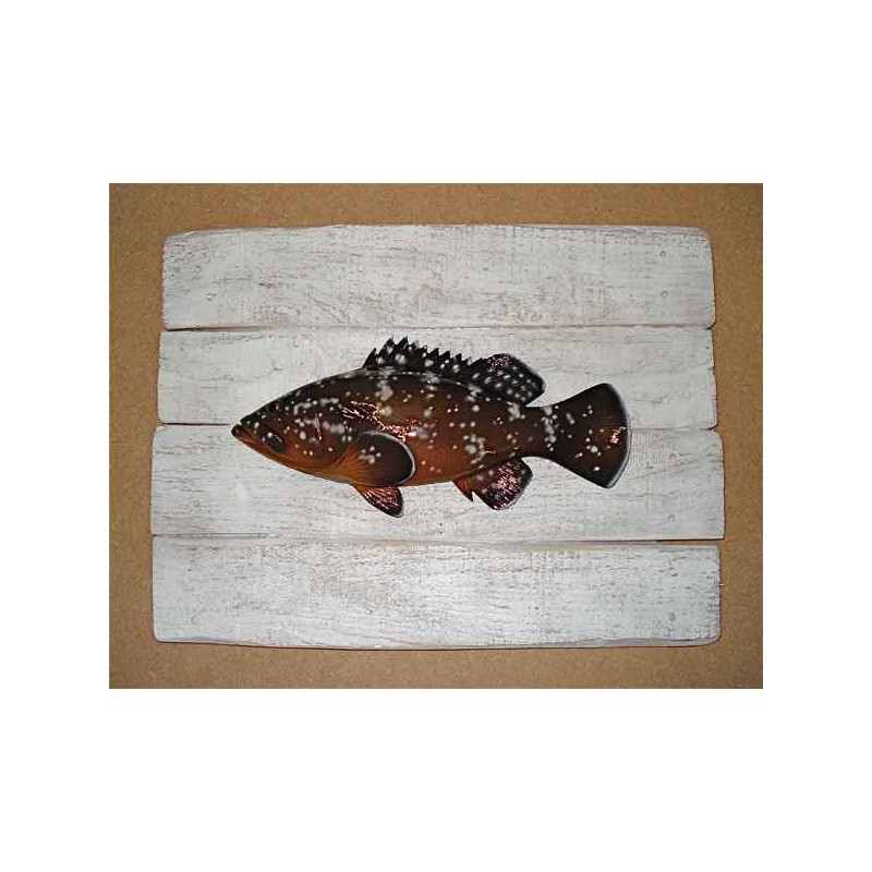 Animaux-Bois-Animaux-Bronzes propose Décors poisson de mer Mérou -CADR08