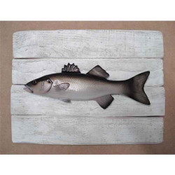 Animaux-Bois-Animaux-Bronzes propose Décors poisson de mer Loup -CADR06