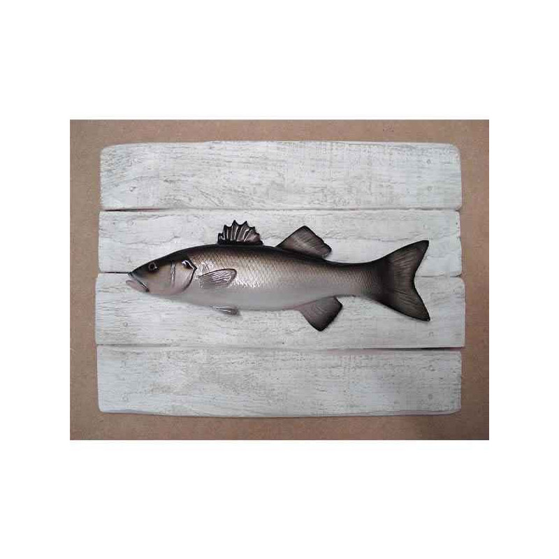Animaux-Bois-Animaux-Bronzes propose Décors poisson de mer Loup -CADR06