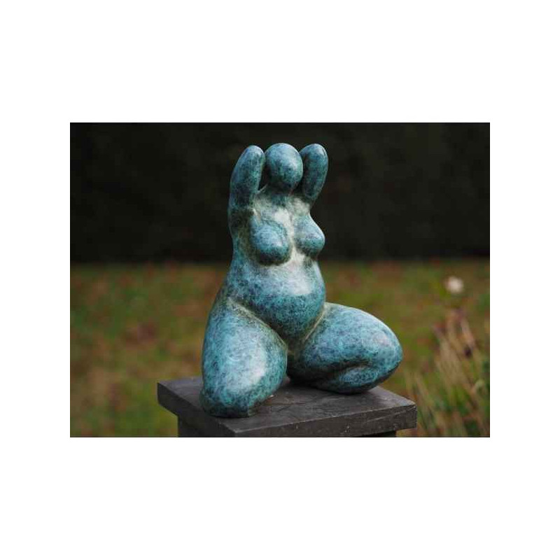 Décoration Statuette bronze personnage Statue en bronze grosse femme belle donna  -an2341br-hp