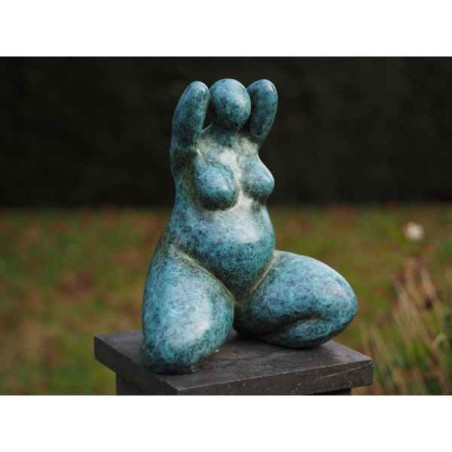 Décoration Statuette bronze personnage Statue en bronze grosse femme belle donna  -an2341br-hp