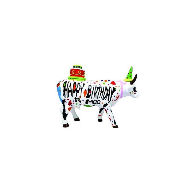 Figurine vache large happy birthday CowParade -GM46778