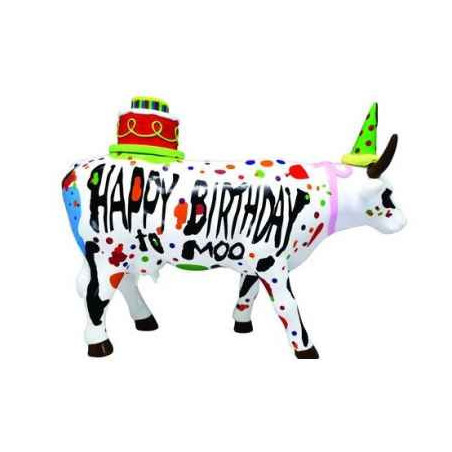 Figurine vache large happy birthday CowParade -GM46778