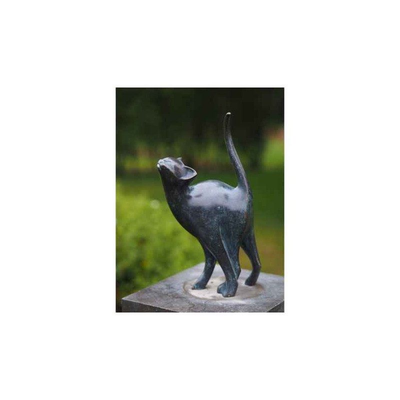 Statue en bronze chat modern thermobrass  -an1666brw -vi