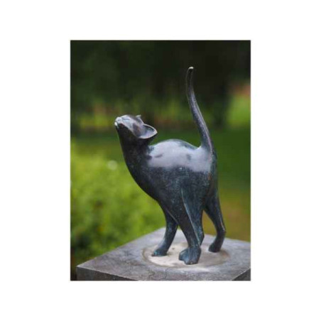 Statue en bronze chat modern thermobrass  -an1666brw -vi