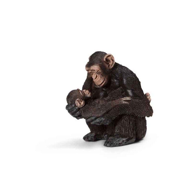 Animaux de la forêt Chimpanzé femelle avec bébé chimpanzé schleich -14679
