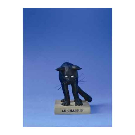 Figurine chat -le chat domestique - le chagrin (petit)  - cd19