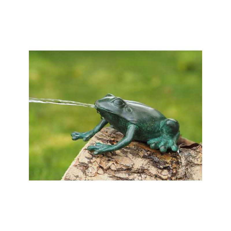 Statue en bronze grenouille verte thermobrass  -an1281br -v -f