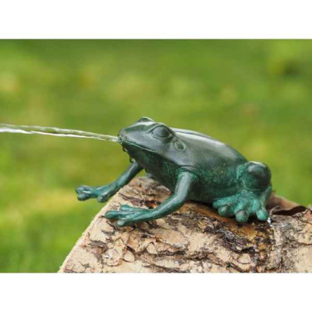Statue en bronze grenouille verte thermobrass  -an1281br -v -f